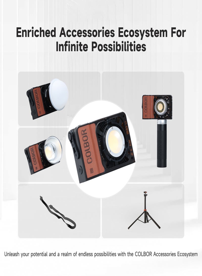  COLBOR COLBOR W100R Pocket RGB Video Light 100W Photography LED Fill Light 2700K-6500K Dimmable APP Control for Vlog Live Streaming Video Recording - Image 4